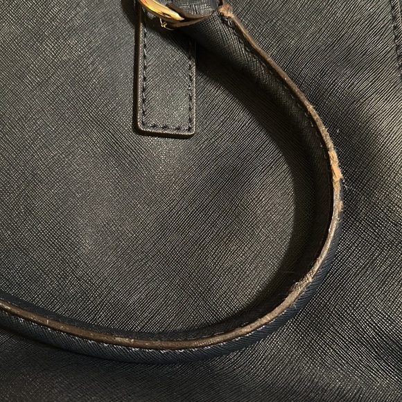 Michael Michael Kors Women's Hamilton Saffiano Leather Medium Satchel, Navy - Picture 3 of 7